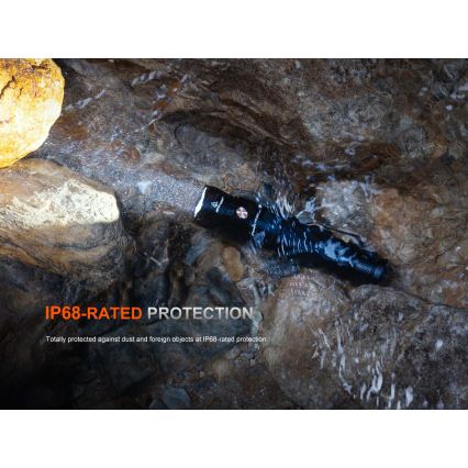 Fenix PD36RACE - LED Dimbare oplaadbare zaklamp LED/USB 5000 mAh IP68 3000 lm 63,45 h zwart