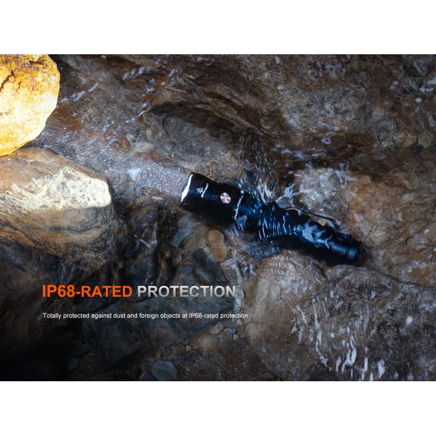 Fenix PD36RACE - LED Dimbare oplaadbare zaklamp LED/USB 5000 mAh IP68 3000 lm 63,45 h zwart