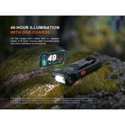 Fenix SW05RREDBLC - LED Dimbaar oplaadbaar zaklamp LED/USB IPX6 150 lm 49 h zwart