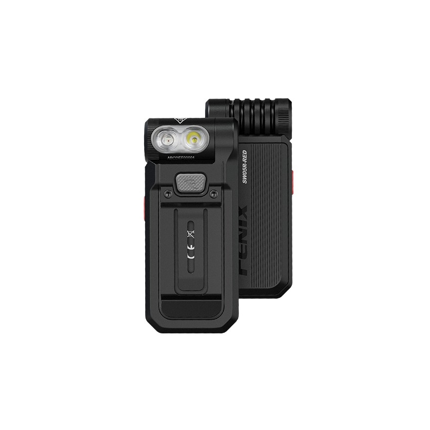 Fenix SW05RREDBLC - LED Dimbaar oplaadbaar zaklamp LED/USB IPX6 150 lm 49 h zwart