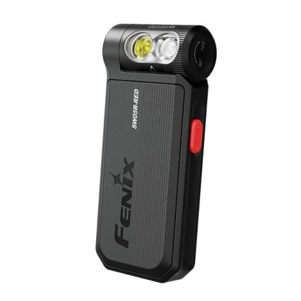 Fenix SW05RREDBLC - LED Dimbaar oplaadbaar zaklamp LED/USB IPX6 150 lm 49 h zwart