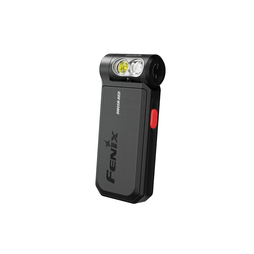 Fenix SW05RREDBLC - LED Dimbaar oplaadbaar zaklamp LED/USB IPX6 150 lm 49 h zwart