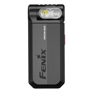 Fenix SW05RREDBLC - LED Dimbaar oplaadbaar zaklamp LED/USB IPX6 150 lm 49 h zwart