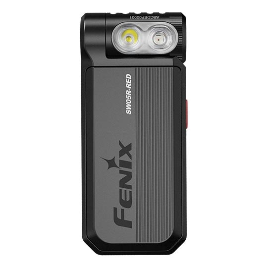 Fenix SW05RREDBLC - LED Dimbaar oplaadbaar zaklamp LED/USB IPX6 150 lm 49 h zwart