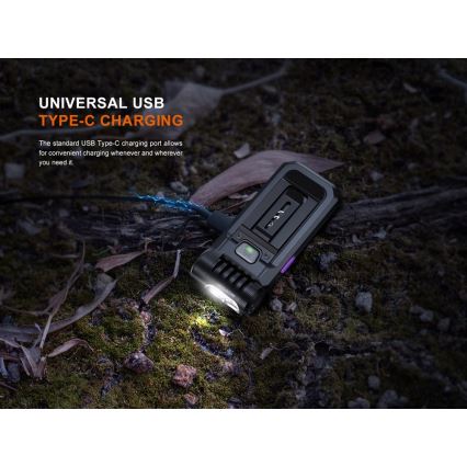 Fenix SW05RUVBLC - Dimbare oplaadbare LED-zaklamp LED/USB IPX6 150 lm 49 u 700 mAh zwart