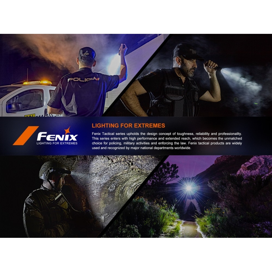 Fenix SW05RUVBLC - LED Dimbaar oplaadbaar zaklamp LED/USB IPX6 150 lm 49 h zwart