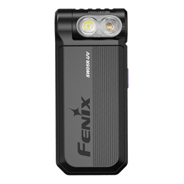 Fenix SW05RUVBLC - LED Dimbaar oplaadbaar zaklamp LED/USB IPX6 150 lm 49 h zwart