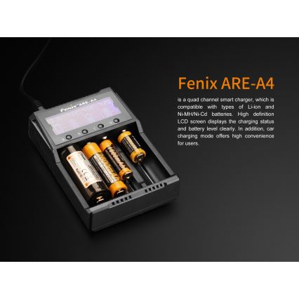 Fenix ​​FENAREA4 - Acculader 4xLi-ion/AAA/AA/C 5V