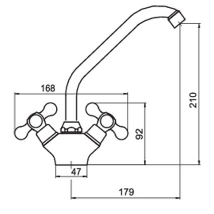 FERRO - Keukenkraan ANTICA brons