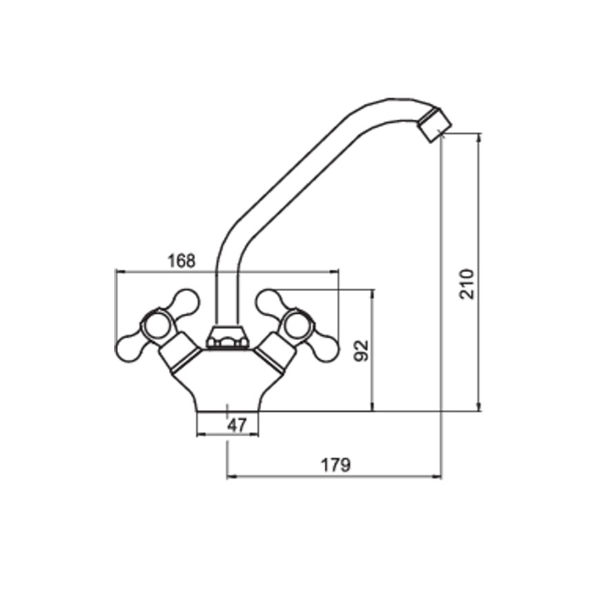 FERRO - Keukenkraan ANTICA brons