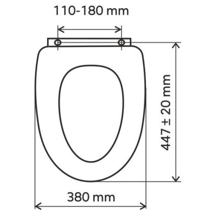 FERRO - Toiletbril SoftClose MDF/decor essen