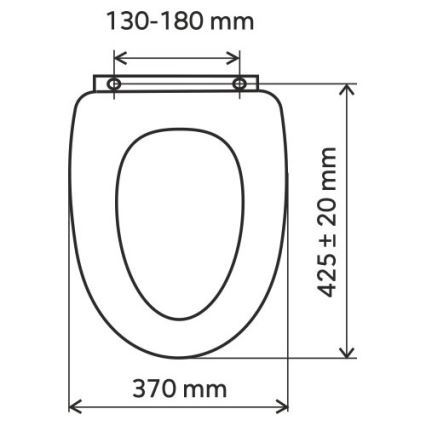 FERRO - Toiletzitting duroplast/wit