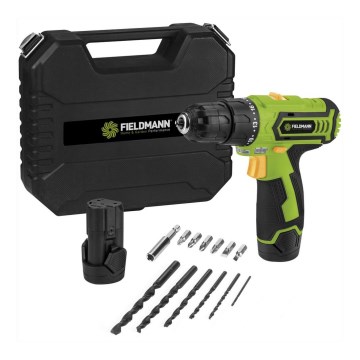 Fieldmann - Accuboormachine met accessoires 12V 1300 mAh