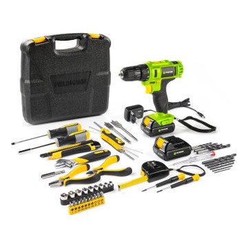 Fieldmann - Accuboormachine met accessoires 12V 1300 mAh