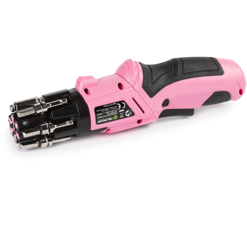 Fieldmann - accuschroevendraaier 3,6V 1300 mAh roze