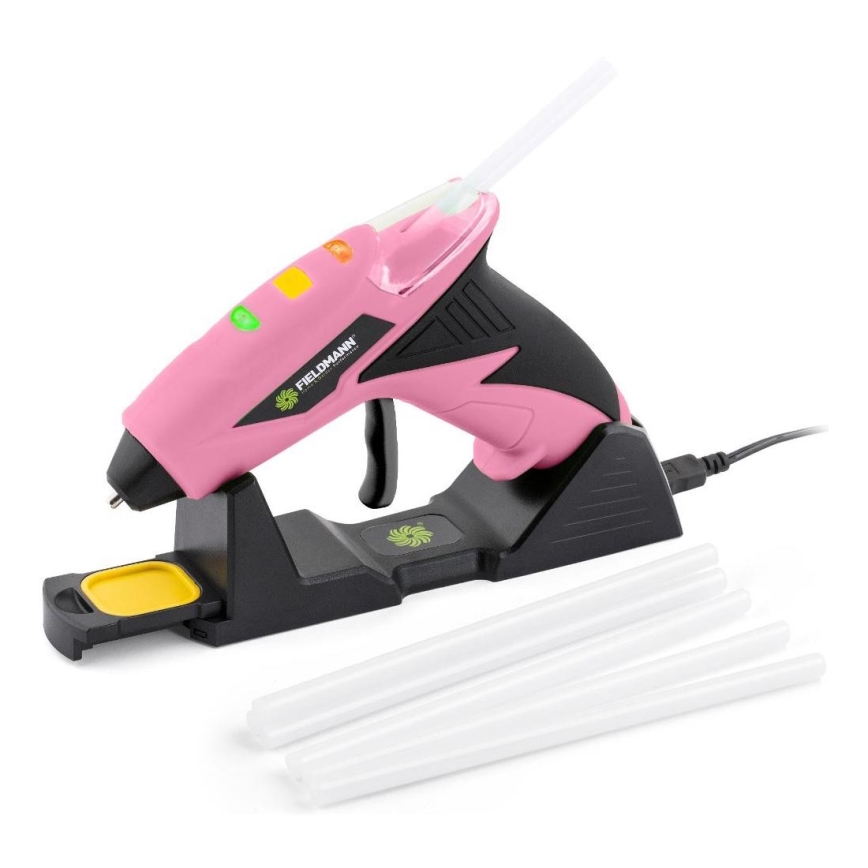 Fieldmann - Draadloos heetlijmpistool 4V 1500 mAh roze