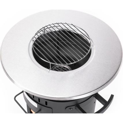 Fieldmann - Draagbare 3-in-1 grill RVS/zwart