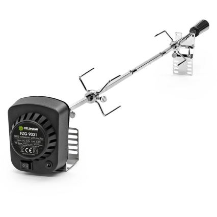 Fieldmann - Draaispies met 230V-motor, roestvrij staal