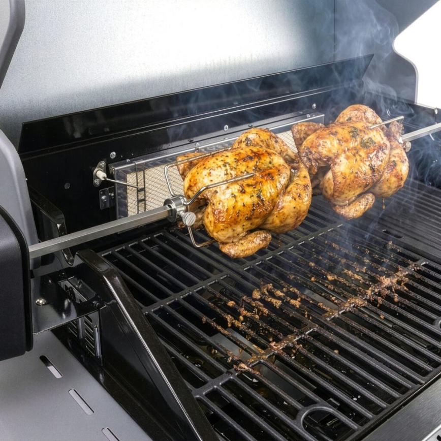 Fieldmann - Draaispit met 230 V-motor, RVS