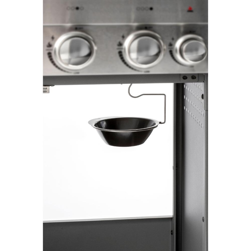 Fieldmann - Gasbarbecue met 5 branders, matte chromen afwerking