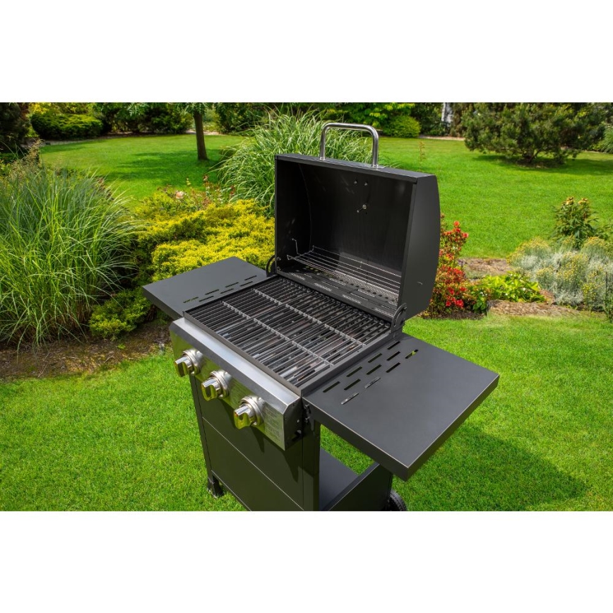 Fieldmann - Gasgrill 3x brander zwart