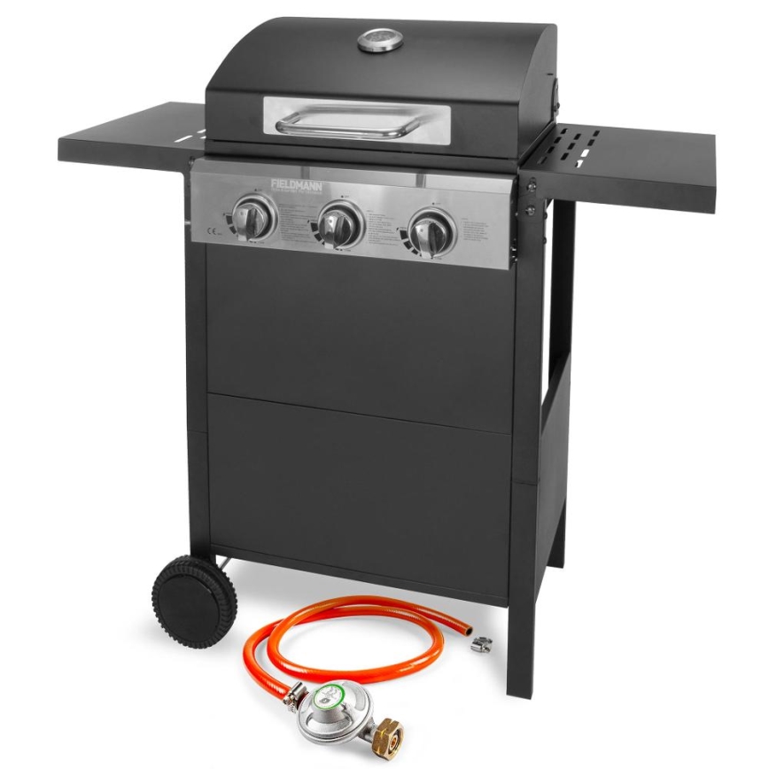 Fieldmann - Gasgrill 3x brander zwart