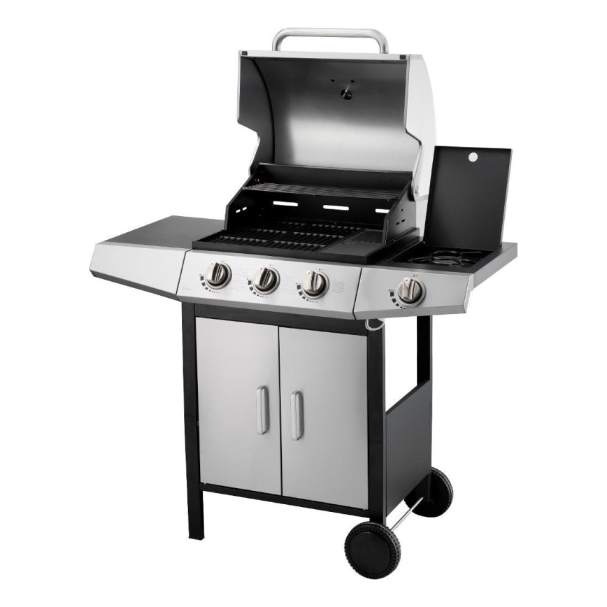 Fieldmann - Gasgrill 4x brander mat chroom/zwart