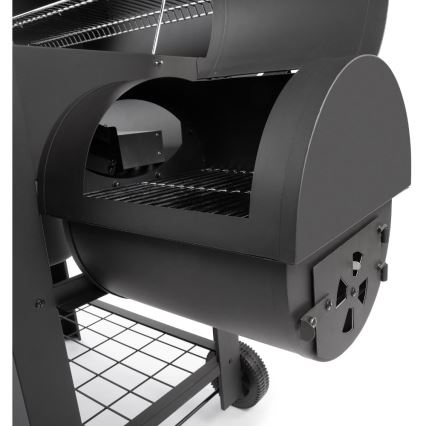 Fieldmann - Houtskoolgrill met rookhuis zwart