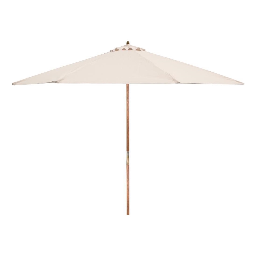 Fieldmann - Parasol diameter 3 m crème/acacia