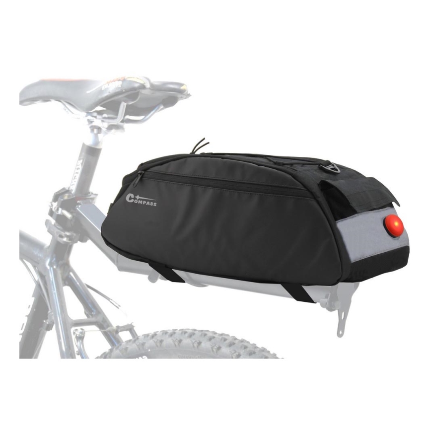 Fietstas voor bagagedrager 11 l met LED-achterlicht 2xCR2032