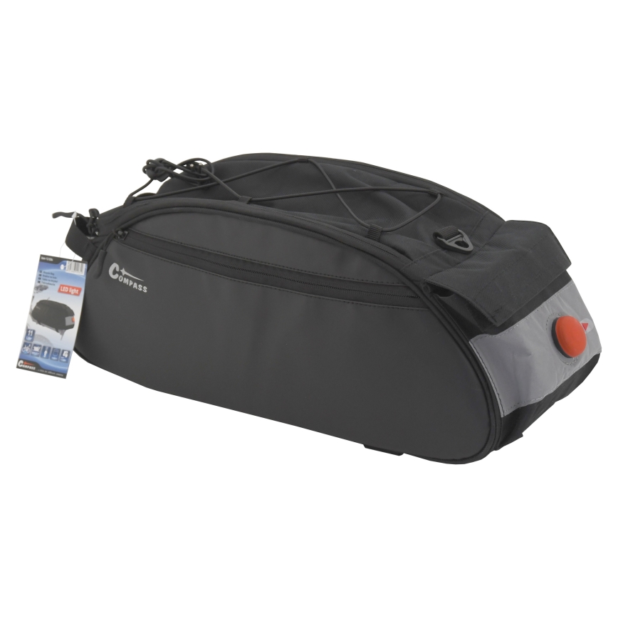 Fietstas voor bagagedrager 11 l met LED-achterlicht 2xCR2032