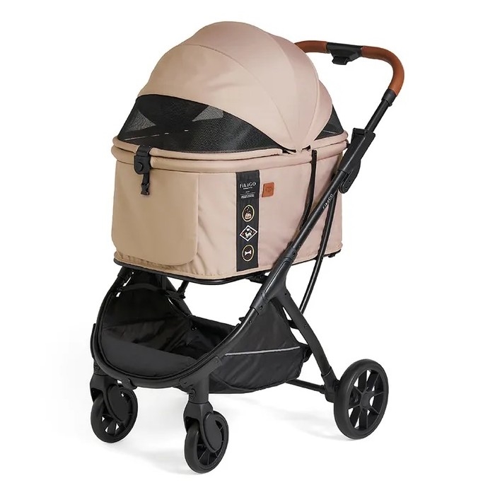 Fikago - Kinderwagen voor honden en katten AGILE HUGGY beige