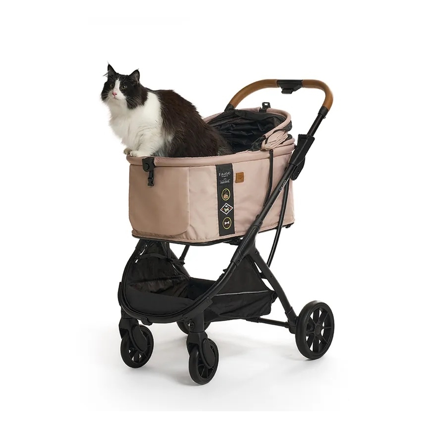 Fikago - Kinderwagen voor honden en katten AGILE HUGGY beige