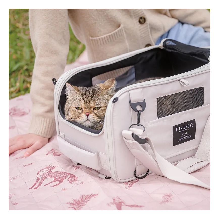 Fikago - Reisdraagtas voor honden en katten TRUFFLE Artic Bloem
