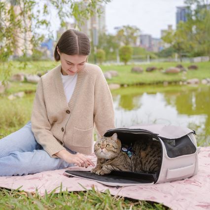 Fikago - Reisdraagtas voor honden en katten TRUFFLE Artic Bloem