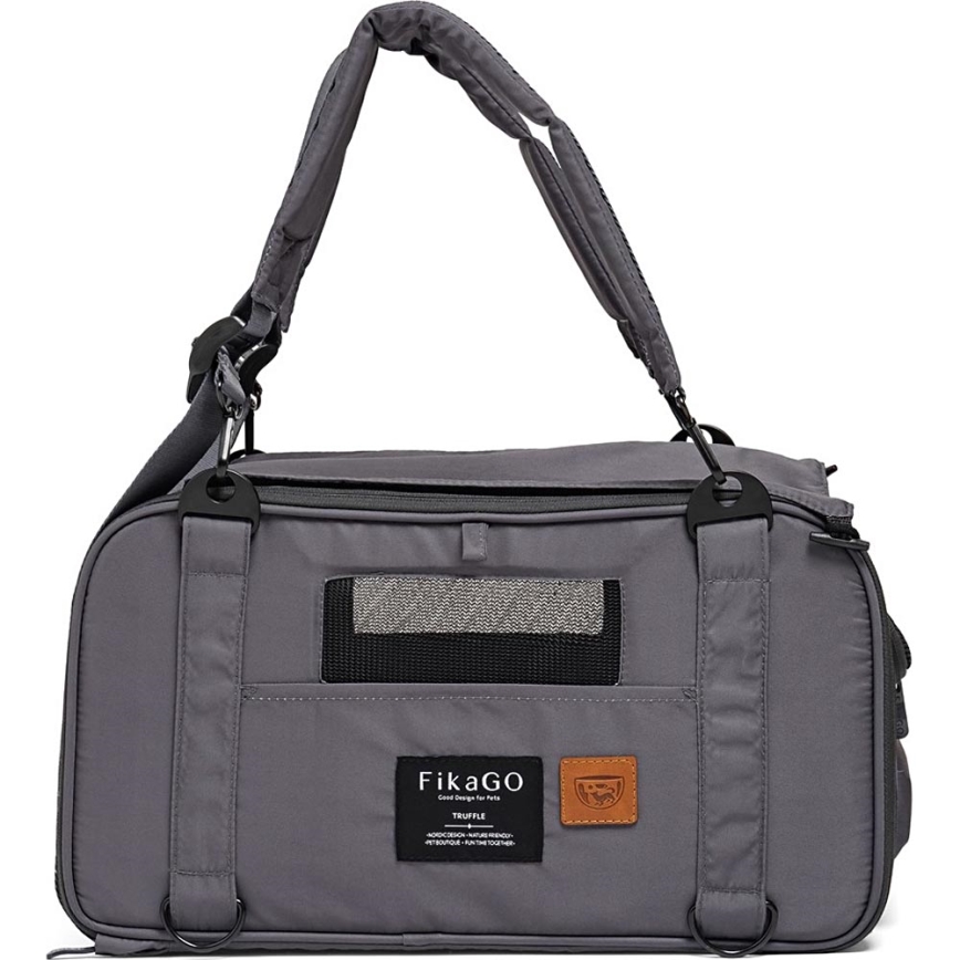 Fikago - Reisdraagtas voor honden en katten TRUFFLE Grey