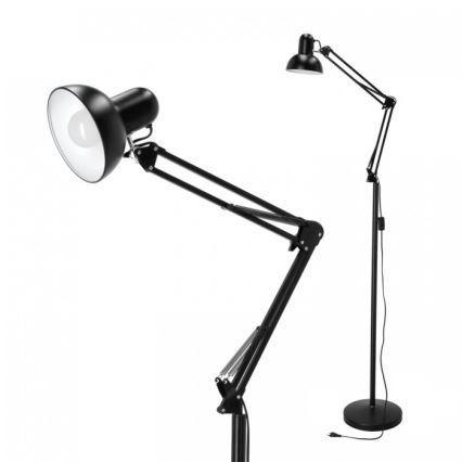 Flexibel Staande lamp AURIQ 1xE27/60W/230V 184 cm zwart