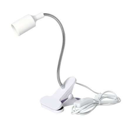 Flexibel tafellamp met clip CLIP 1xE27/30W/230V wit