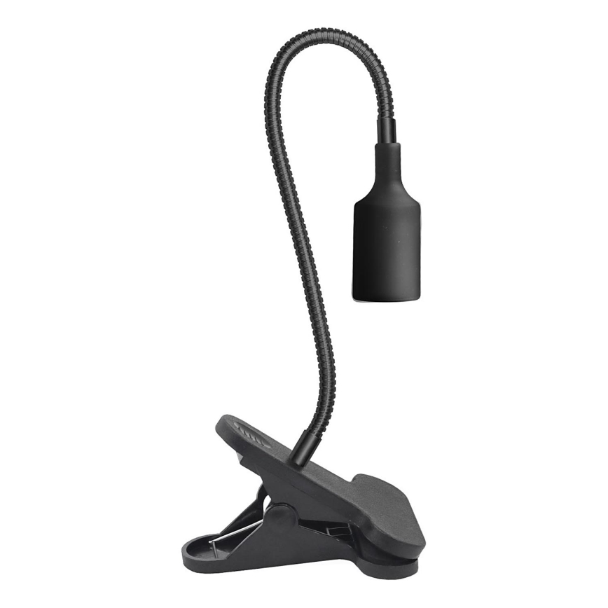 Flexibel tafellamp met clip CLIP 1xE27/30W/230V zwart