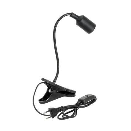 Flexibel tafellamp met clip CLIP 1xE27/30W/230V zwart