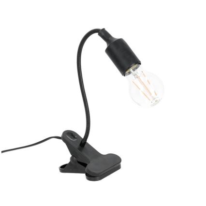 Flexibel tafellamp met clip CLIP 1xE27/30W/230V zwart
