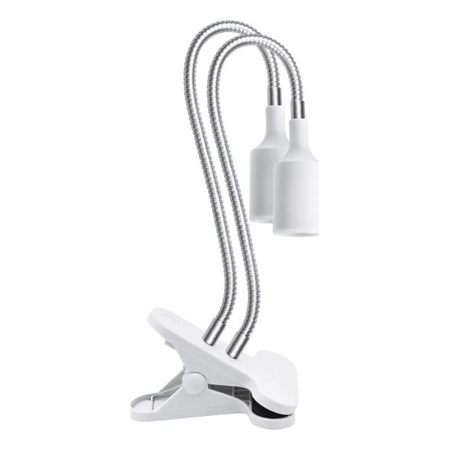 Flexibel tafellamp met clip voor het kweken van planten PLANTY 2xE27/30W/230V wit