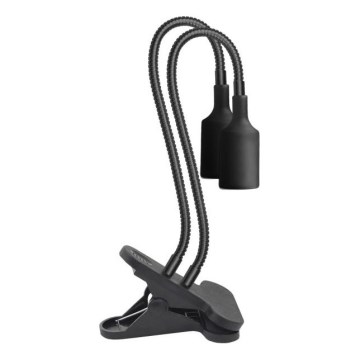 Flexibel tafellamp met clip voor het kweken van planten PLANTY 2xE27/30W/230V zwart