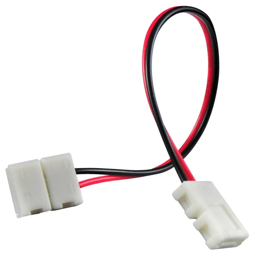 Flexibel tweezijdig hoekig connector voor 2-pin LED stroken 8 mm