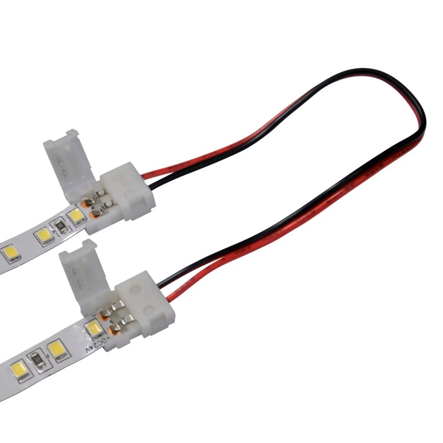 Flexibel tweezijdig hoekig connector voor 2-pin LED stroken 8 mm