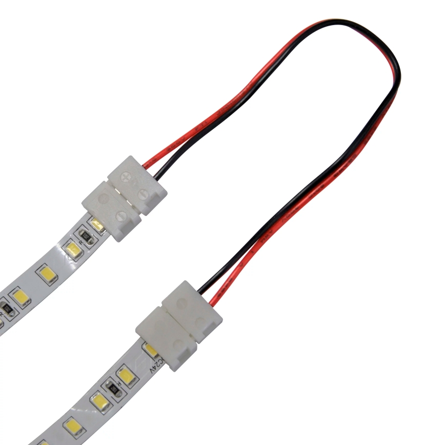 Flexibel tweezijdig hoekig connector voor 2-pin LED stroken 8 mm