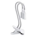 Flexibele bureaulamp met clip voor plantengroei PLANTY 2xE27/30W/230V wit