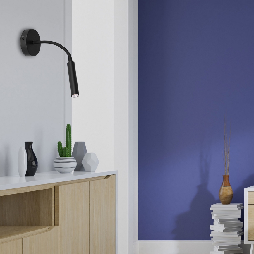 Flexibele lamp ARDEN 1xG9/8W/230V zwart