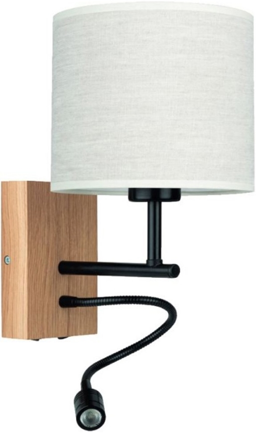 Flexibele lamp BOHO 1xE27/25W + LED/1W/230V eiken