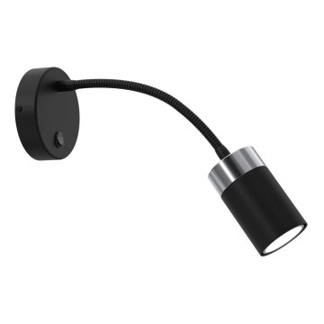 Flexibele lamp JOKER 1xGU10/8W/230V zwart/mat chroom